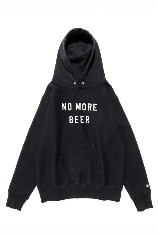 TACOMA FUJI RECORDS / NO MORE BEER HOODIE designed by Noriteru Minezaki - Black