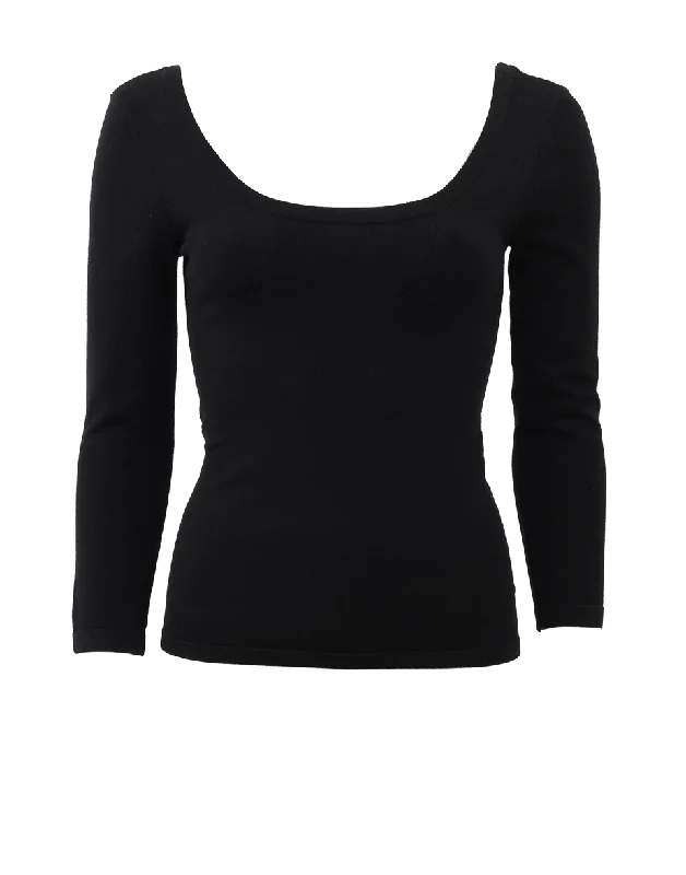 Three-Quarter Sleeve Scoopneck