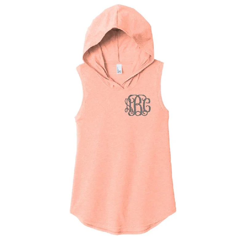 Monogrammed Sleeveless Hoodie