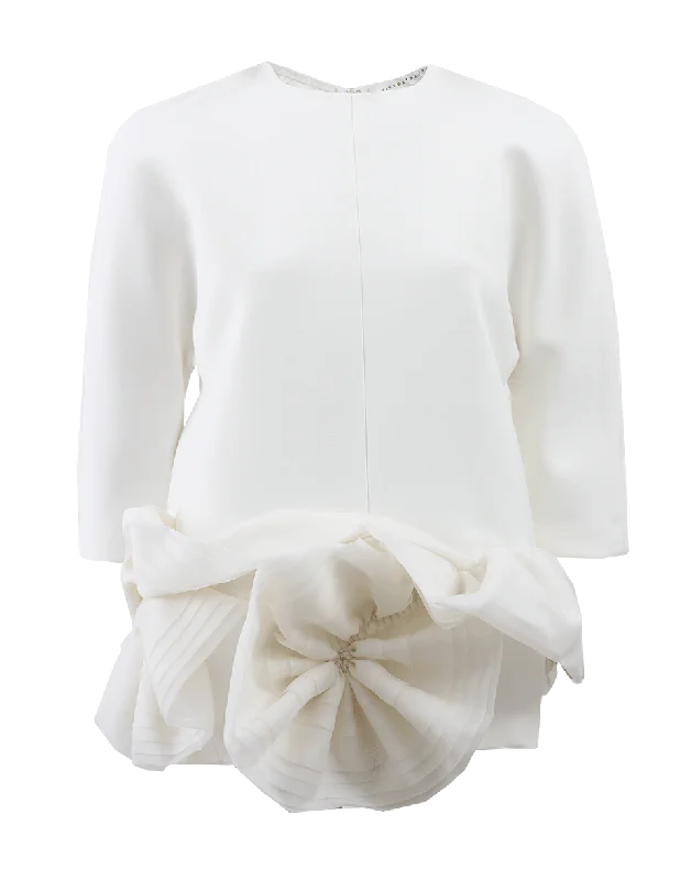 Boxy Ruffle Hem Top