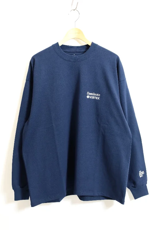 Fresh Service / VIBTEX for FreshService L/S CREW NECK TEE - Navy