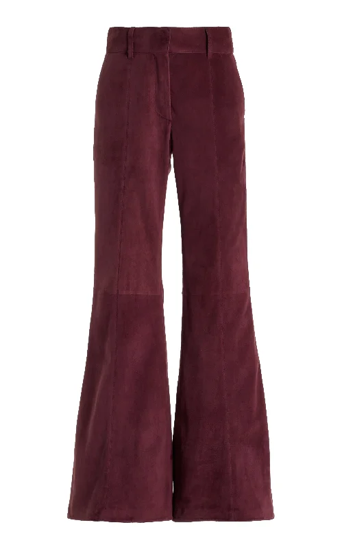 Rhein Pant in Deep Bordeaux Suede