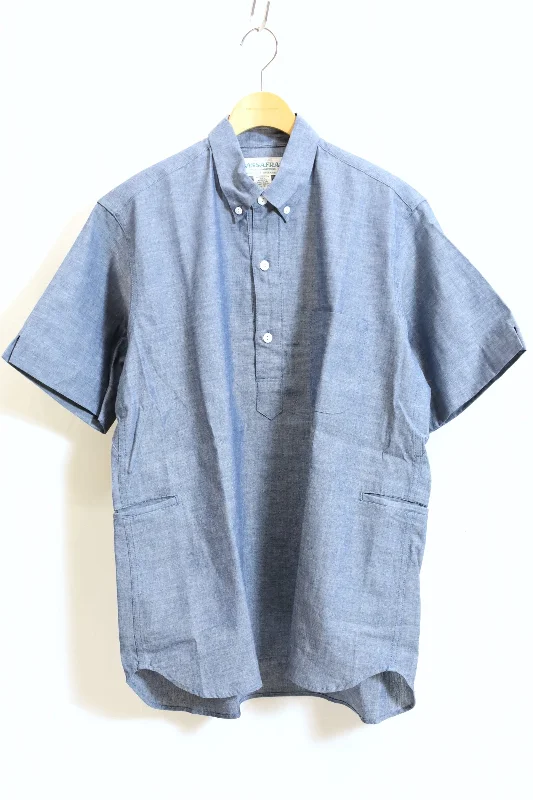 SASSAFRAS / WHEEL BARROW SHELL SHIRT 1/2 (5oz CHAMBRAY) - SF242135