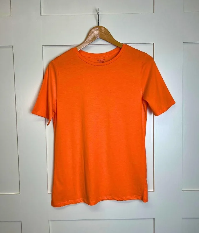 Orange Straight Cotton Tee