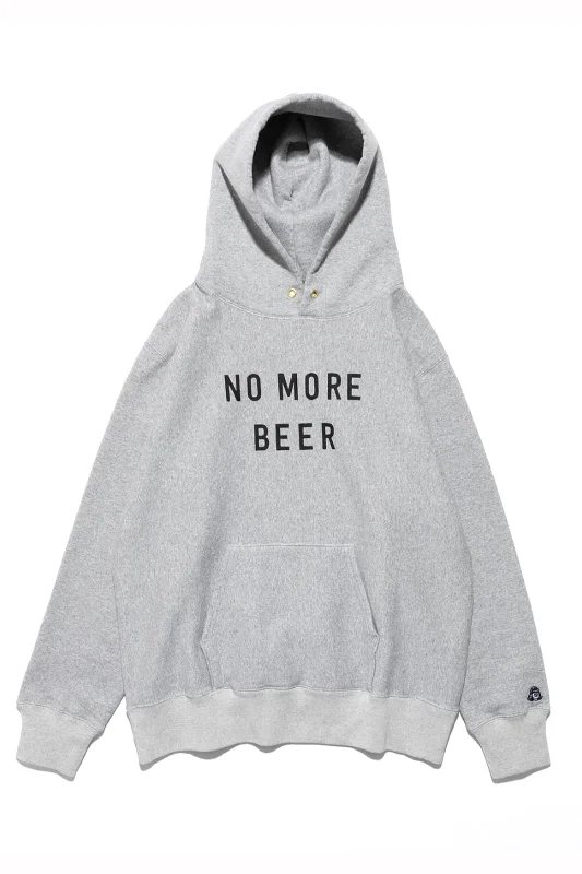 TACOMA FUJI RECORDS / NO MORE BEER HOODIE designed by Noriteru Minezaki - Heather Gray