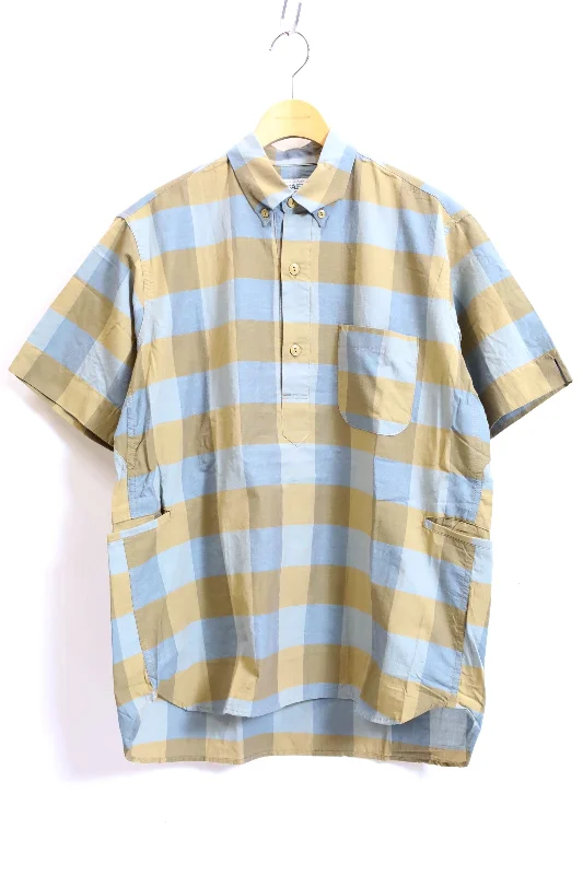 SASSAFRAS / WHEEL BARROW SHELL SHIRT 1/2 (Block Check) - SF242135