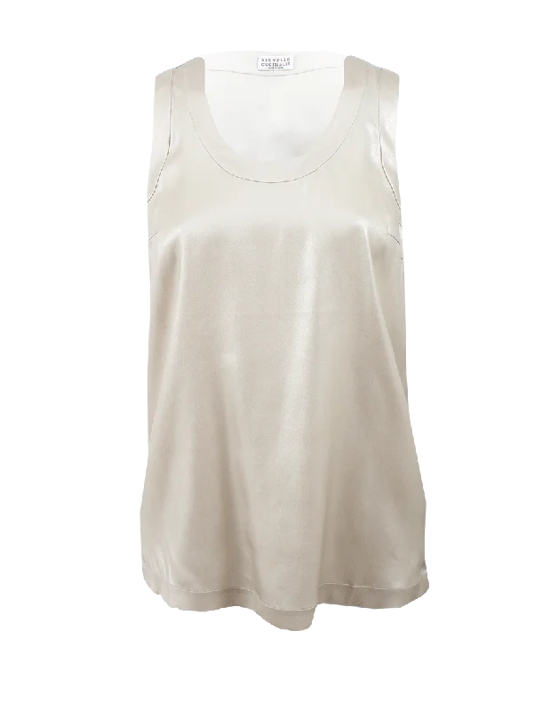 Lame Silk Tank