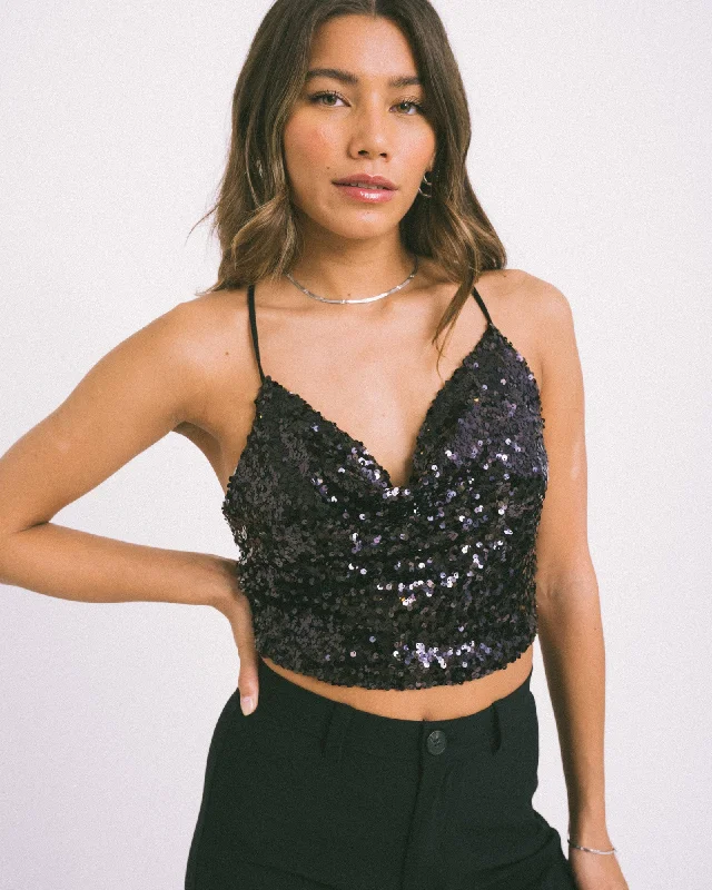 TILTIL Dana Sequin Top Glitter One Size