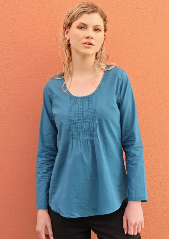 Tulsi Long Sleeve Top Corsair Blue