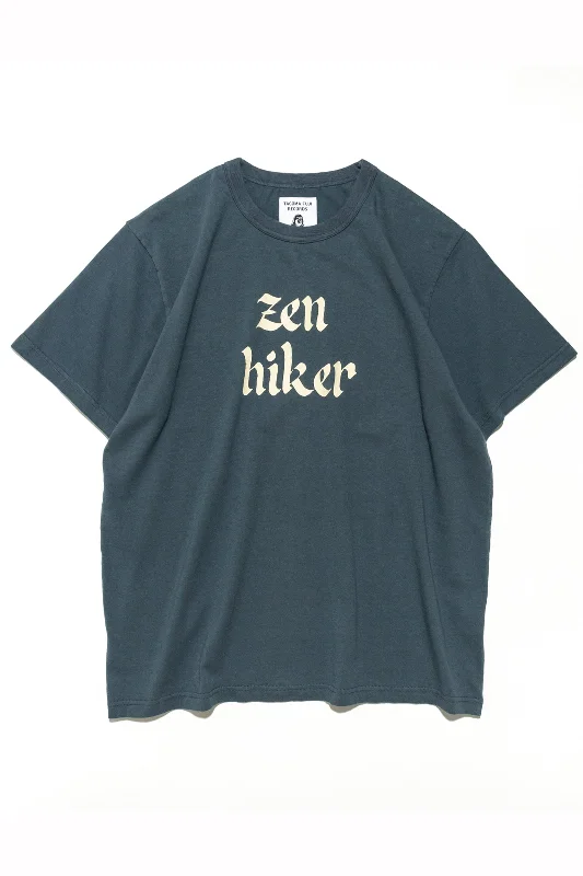 TACOMA FUJI RECORDS /ZEN HIKER Tee designed by Jerry UKAI - Navy 