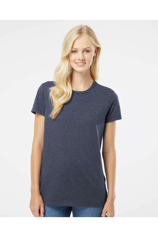 Kastlfel Womens Recycled Soft Short Sleeve Crewneck T-Shirt - Midnight Blue