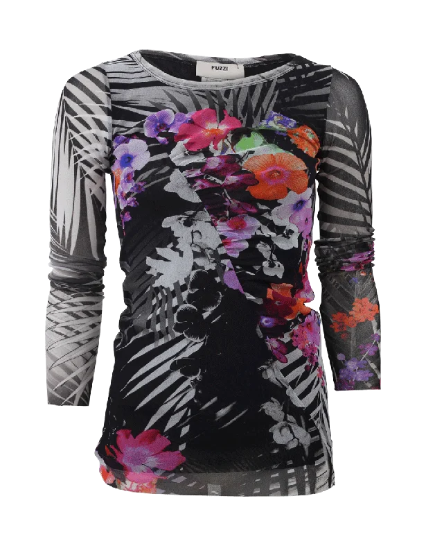 Printed Ruch Top