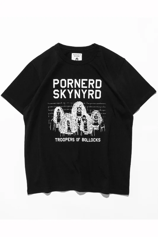 TACOMA FUJI RECORDS /PORNERD SKYNYRD Tee designed by Hiroshi Iguchi - Black 