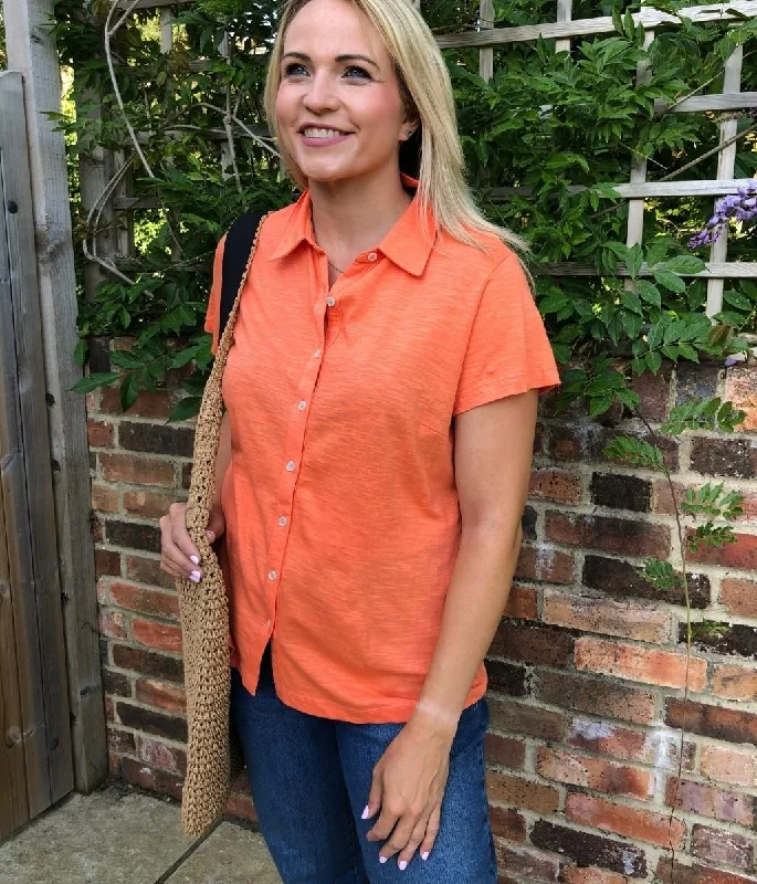 Orange Cotton Jersey Shirt