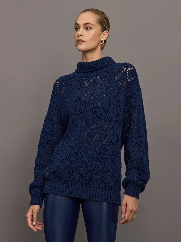 Clementine Knit Crew - Navy