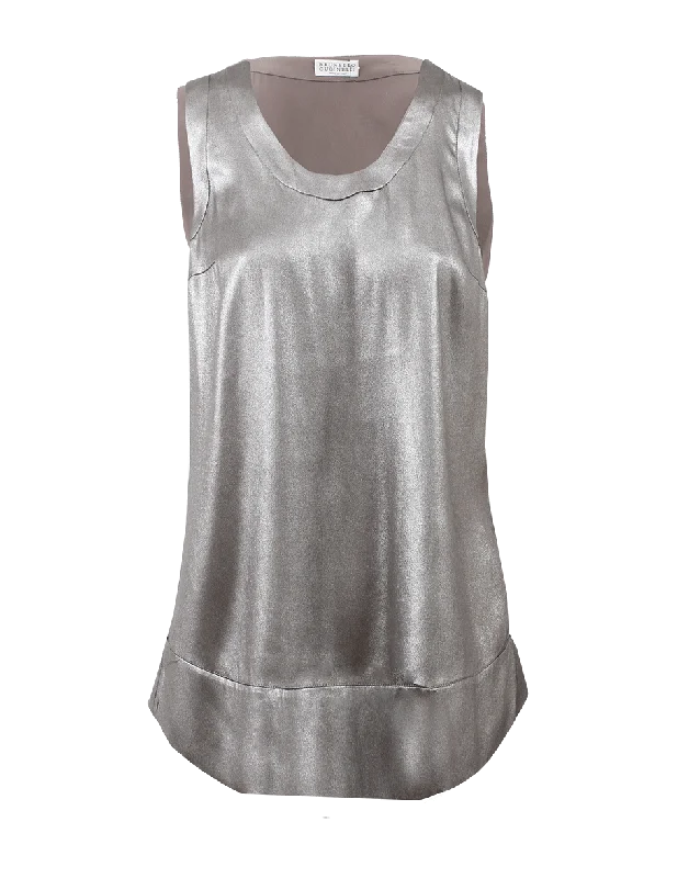 Scoop Neck Lame Tank