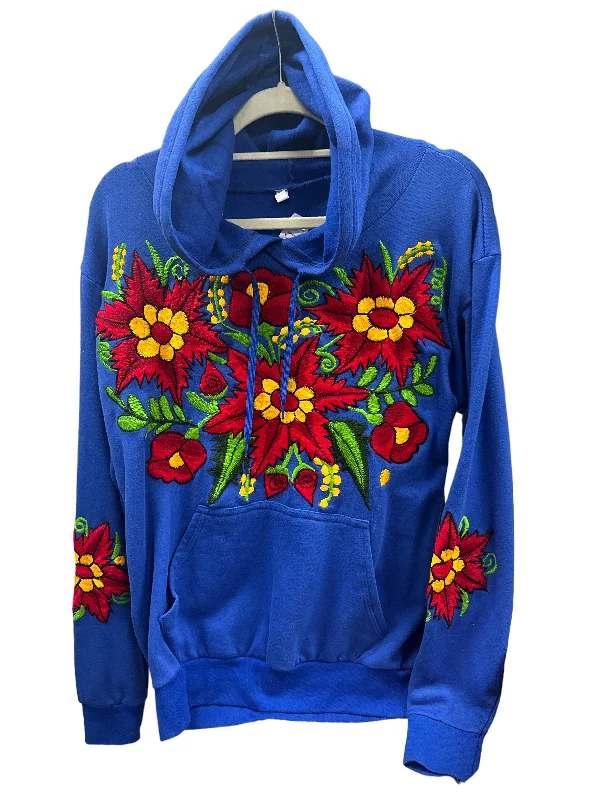 Zina Embroidered Hoodie Royal Blue