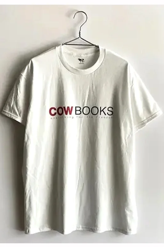 COW BOOKS / COWBOOKS T-shirt -1st Logo /White×Red