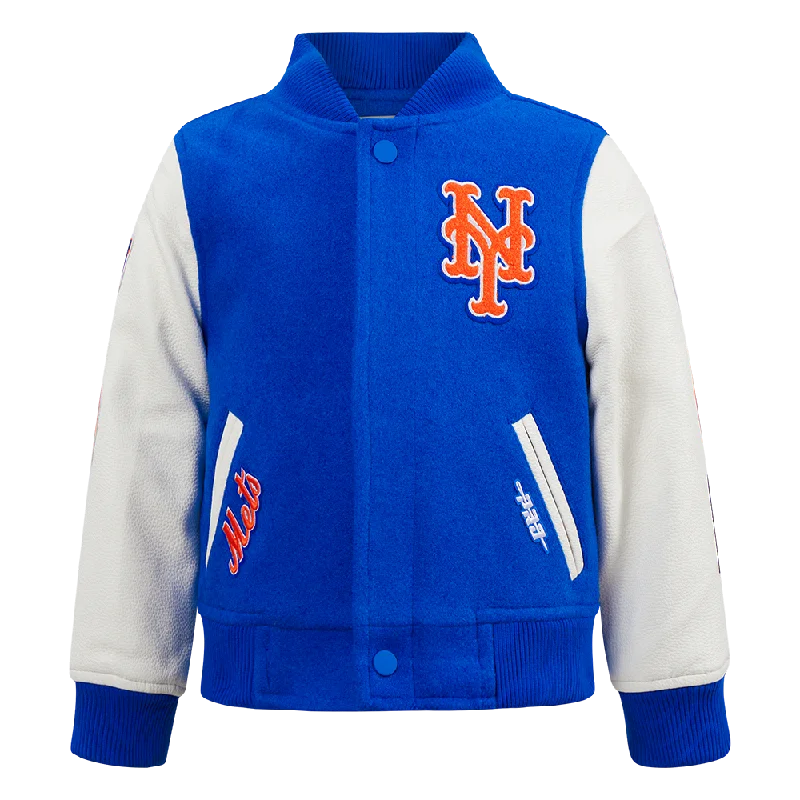 NEW YORK METS CLASSIC TODDLER BOYS WOOL VARSITY JACKET (ROYAL BLUE/WHITE)