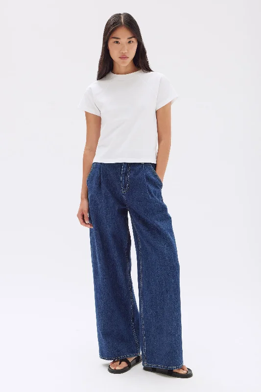 Slack Pleat Wide Leg Jean