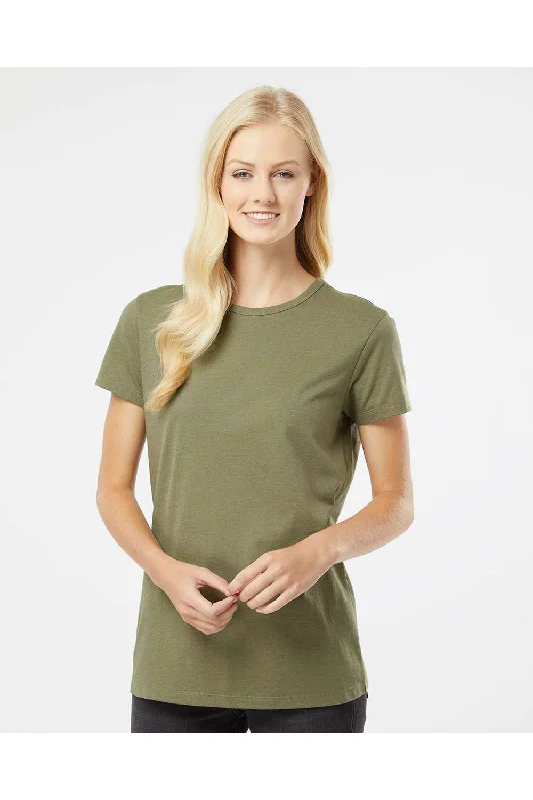 Kastlfel Womens Recycled Soft Short Sleeve Crewneck T-Shirt - Moss Green