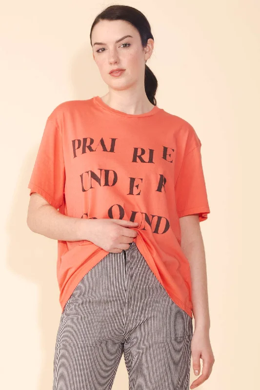 Logo Tee in Persimmon