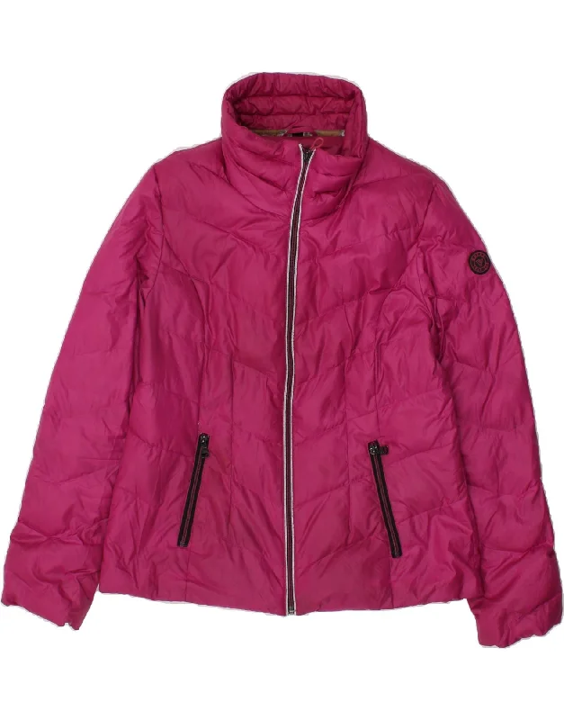 GUESS Womens Padded Jacket UK 16 Large Pink