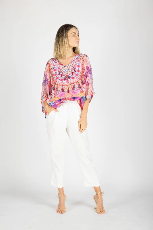 CHERRY BLOSSOM - KAFTAN TOP (Shorter Style)