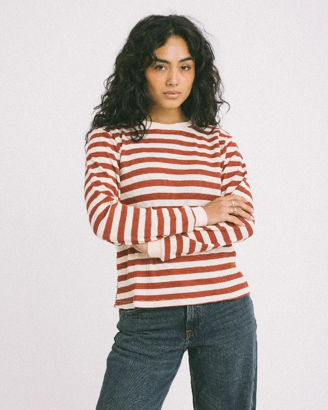 TILTIL Many Stripe Longsleeve Rust Beige One Size