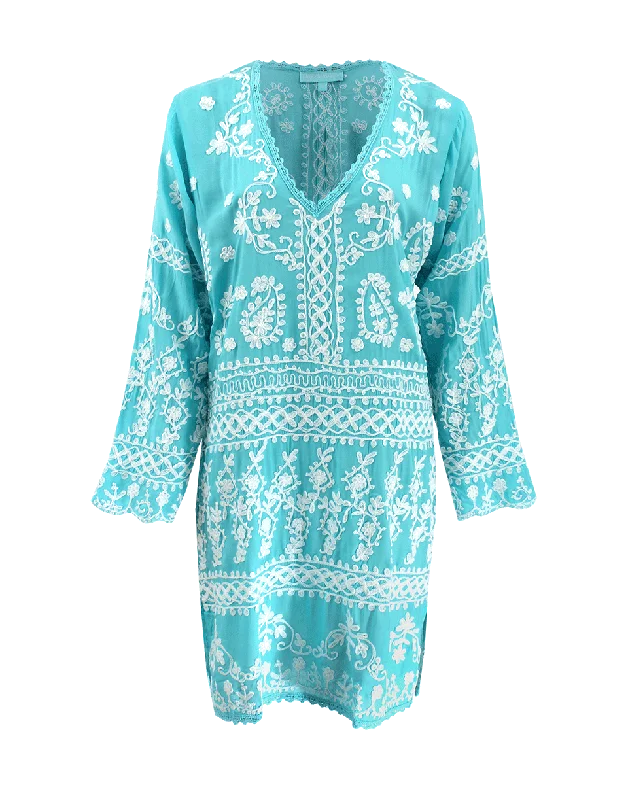 Natalie V-Neck Embroidered Tunic