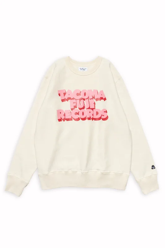 TACOMA FUJI RECORDS / HOT DOG COLLEGE LOGO SWEATSHIRT designed by Shuntaro Watanabe-Heather Gray