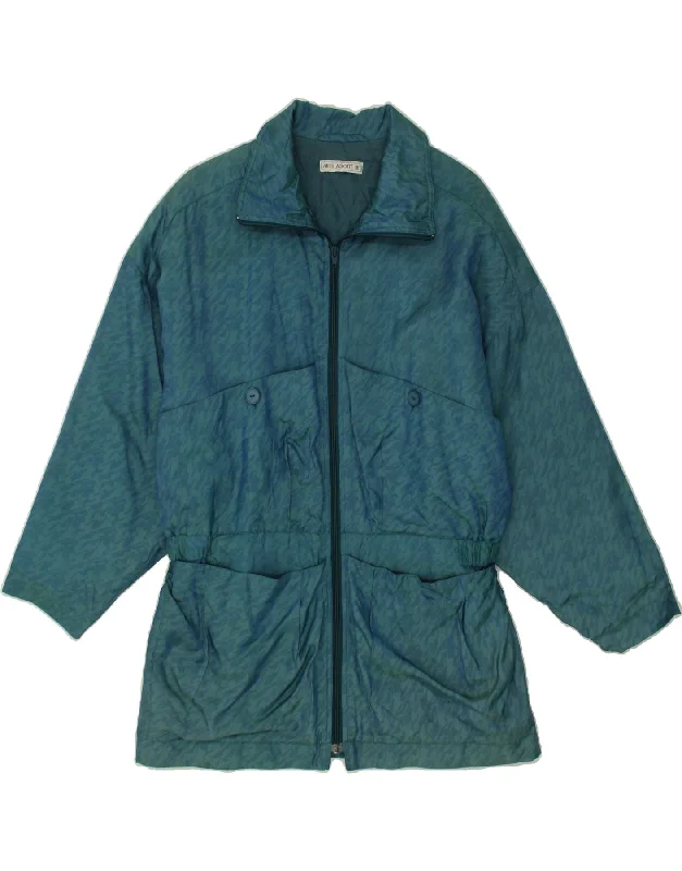 MISS LAGOTTE Womens Utility Jacket EU 36 Small Blue Acetate