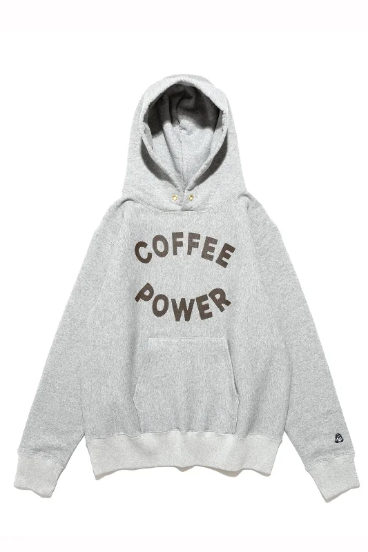 TACOMA FUJI RECORDS / COFFEE POWER HOODIE designed by Yunosuke - Heather Gray