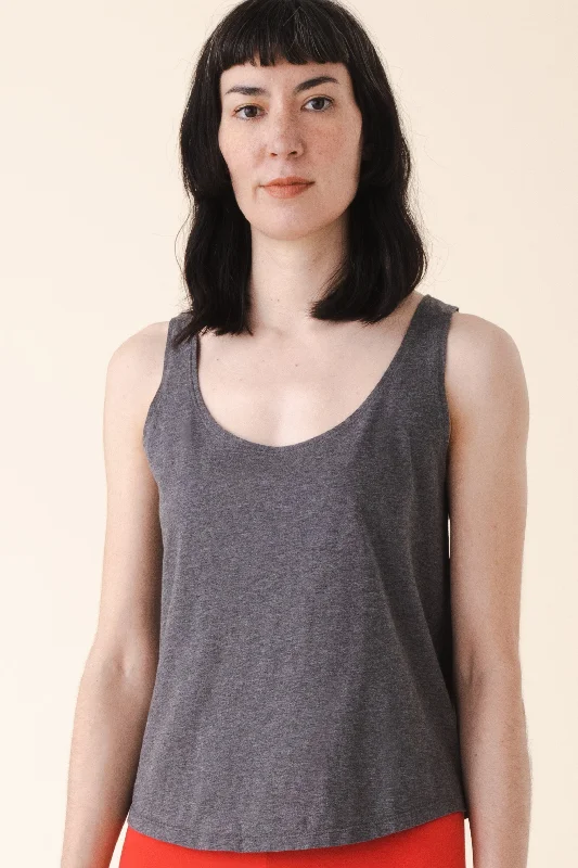 loose tank - organic cotton in gray heather