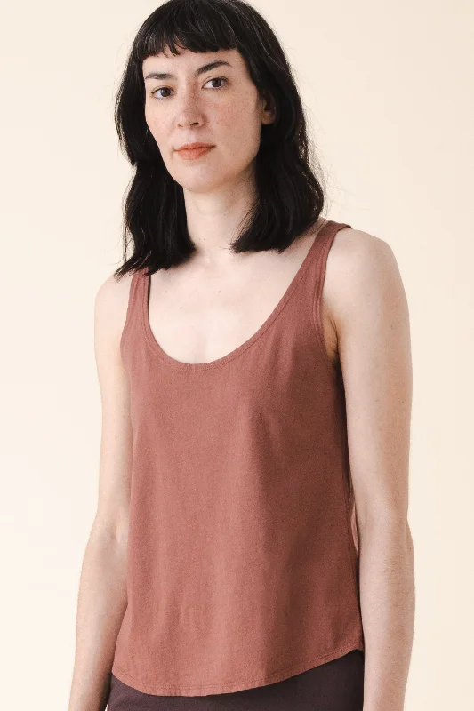 loose tank - organic cotton in teak