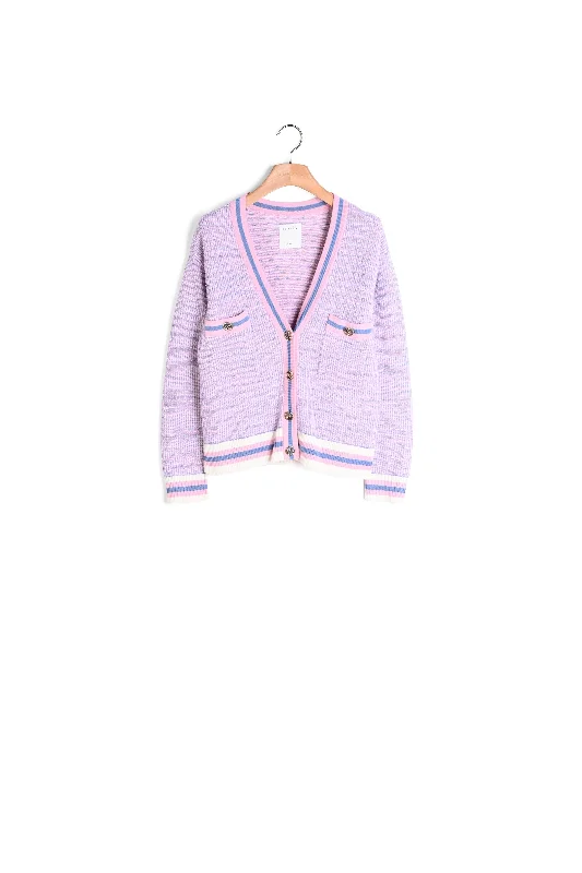 Cardigan court effet tweed