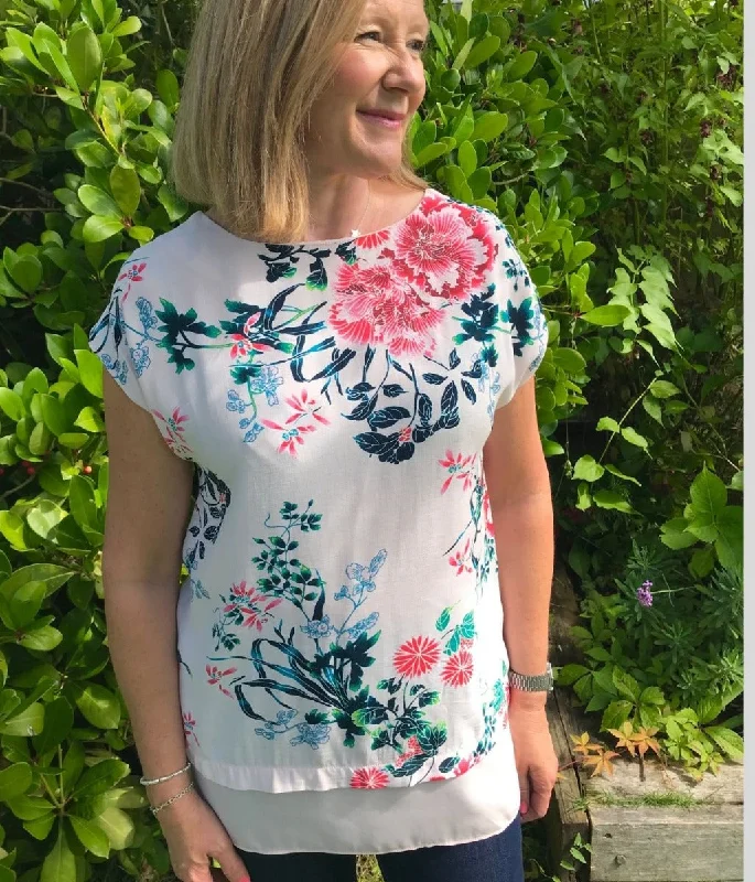 Pale Pink Floral Sleeveless Top