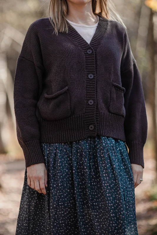 Delilah cardigan--brown