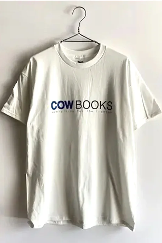 COW BOOKS / COWBOOKS T-shirt -1st Logo /White×Blue