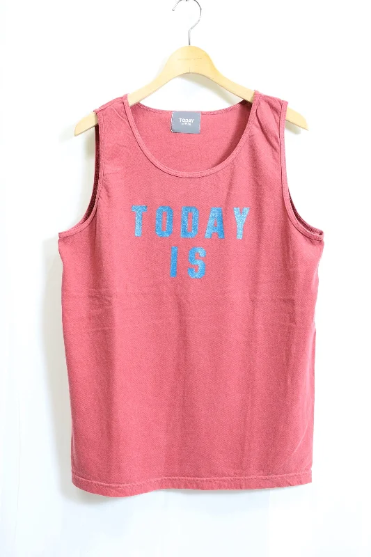 TODAY edition / "TODAY IS" Tank Top - RED