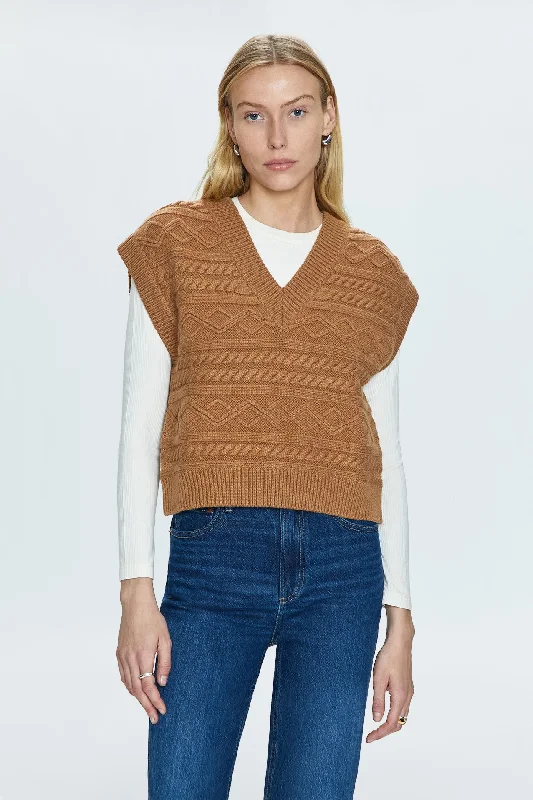 Marta Sweater Vest - Caramel