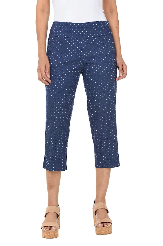 Polka Dot Pull-On Crop Pant