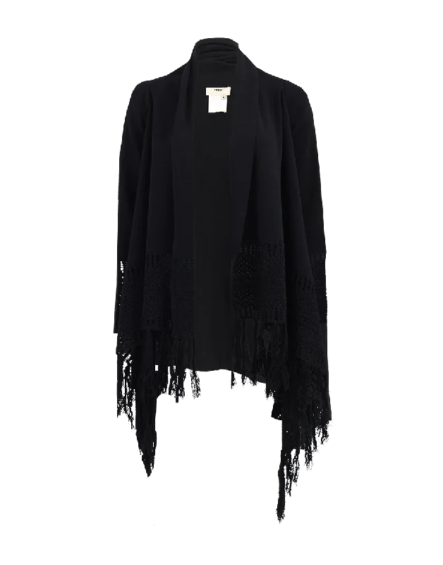 Drapey Tassel Trim Cardigan