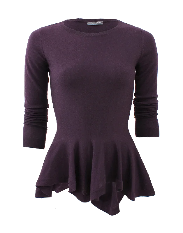 Boatneck Peplum Pullover