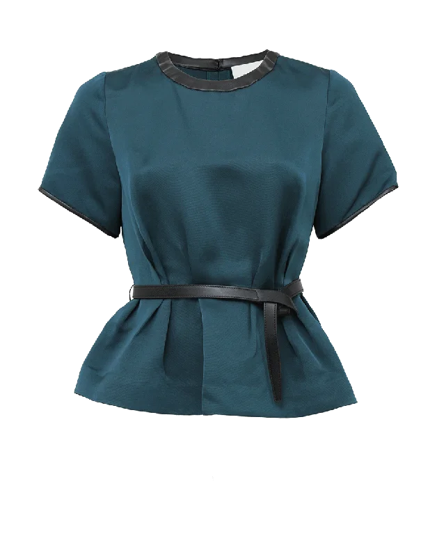 Belted Peplum Top